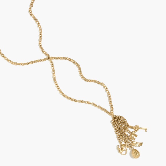 J.Crew TASSEL NECKLACE WITH MIXED CHARMS - Picture 3 of 9