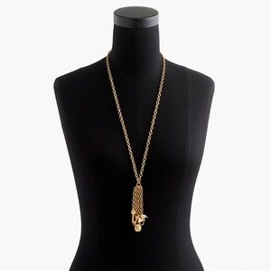 J.Crew TASSEL NECKLACE WITH MIXED CHARMS