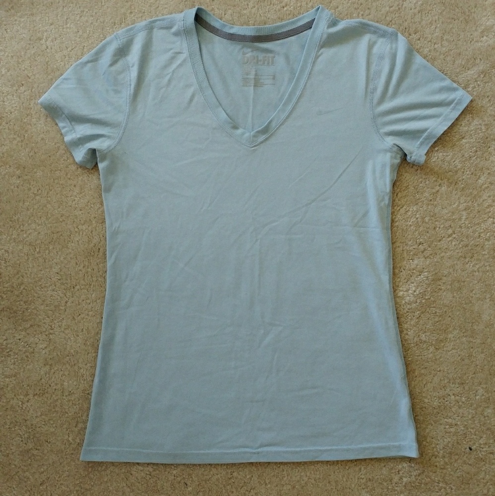 Nike Dri-Fit Baby Blue V-Neck