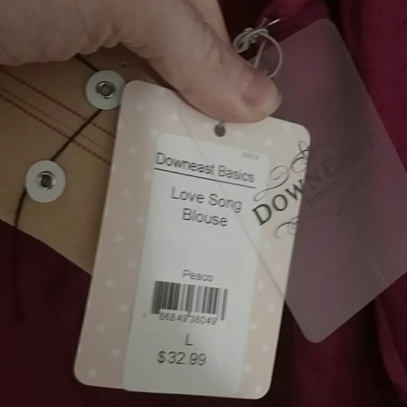 Maroon button down blouse - Picture 5 of 5