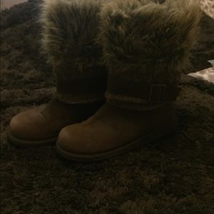 Fur topped boots