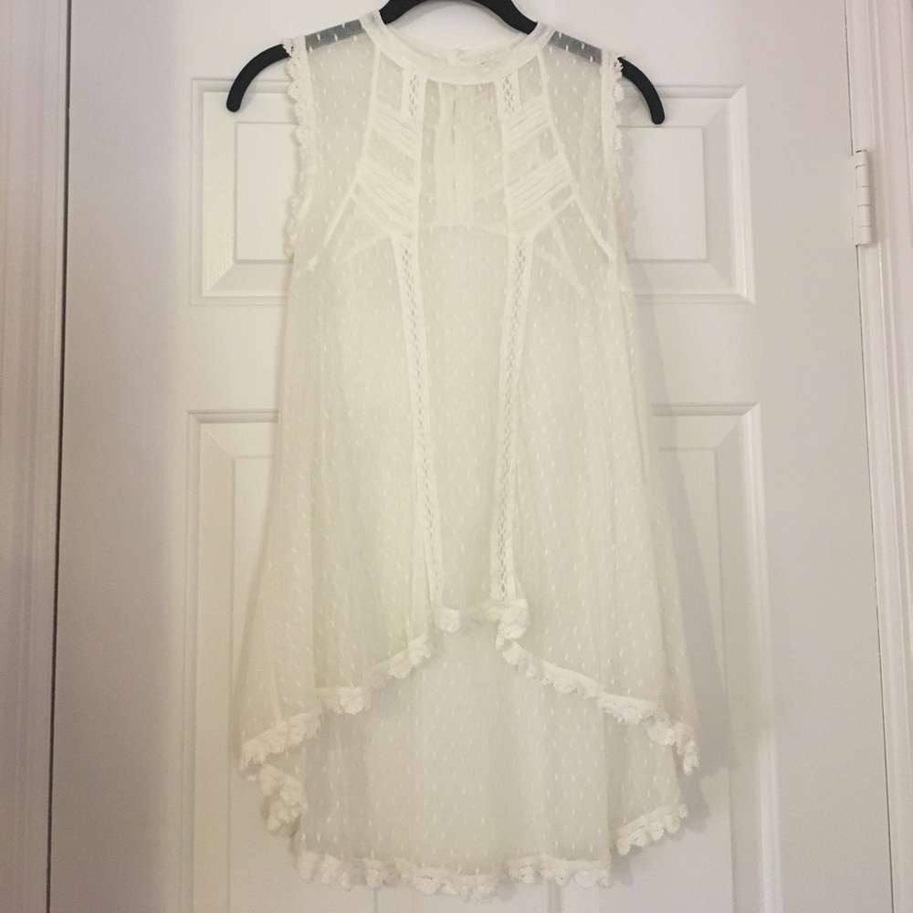 Cream sheer FP tunic