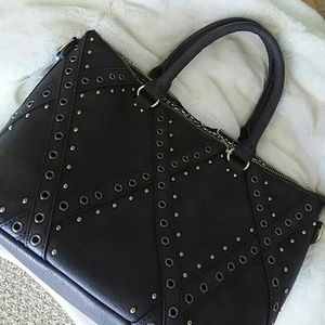 ✨NEW !GREY /GOLD HANDBAG W/ STRAPS ✨