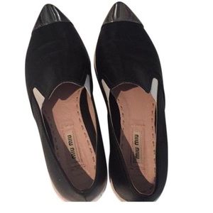 Miu miu silver cap toe sneaker