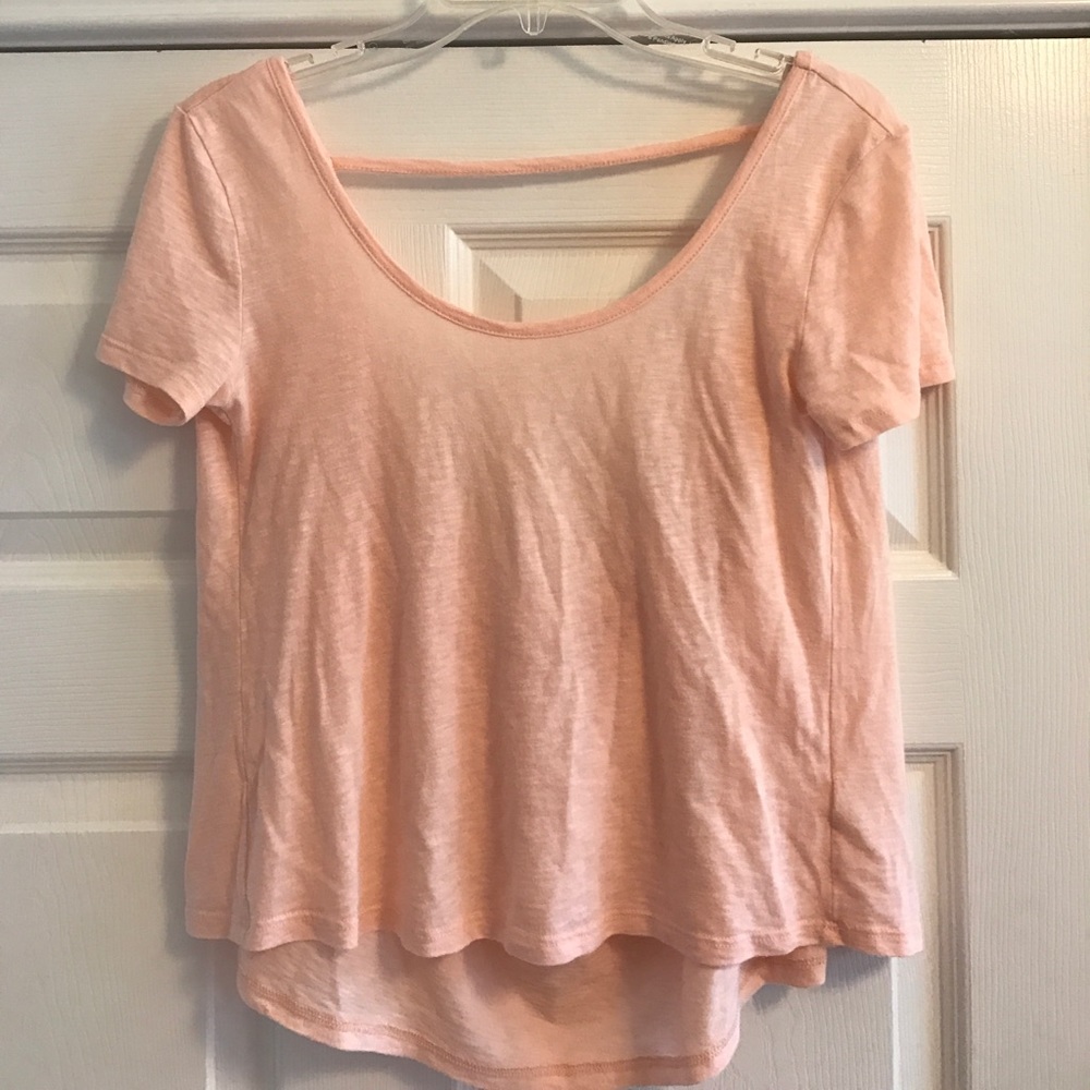 Coral low back shirt