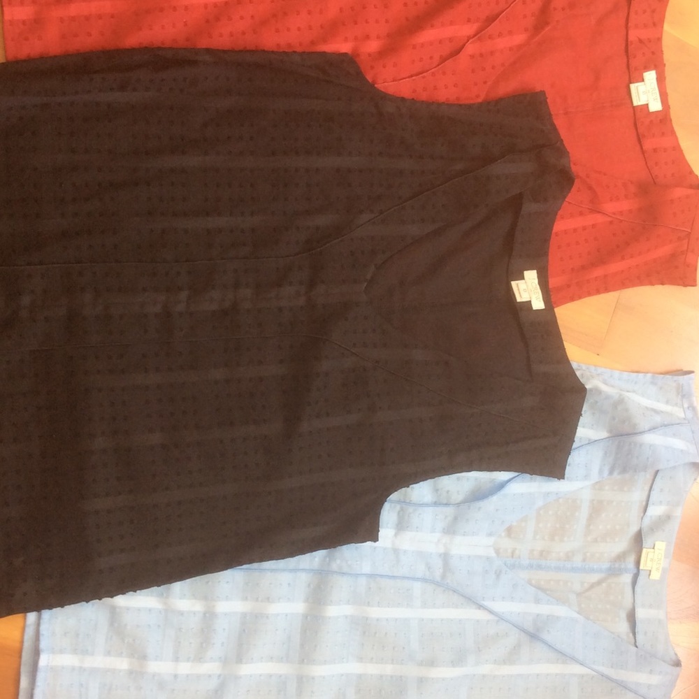 J Crew sleeveless shell size 0 (3 tops)