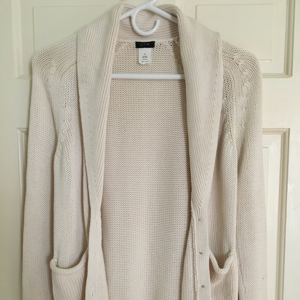 J Crew Cream Knit Sweater