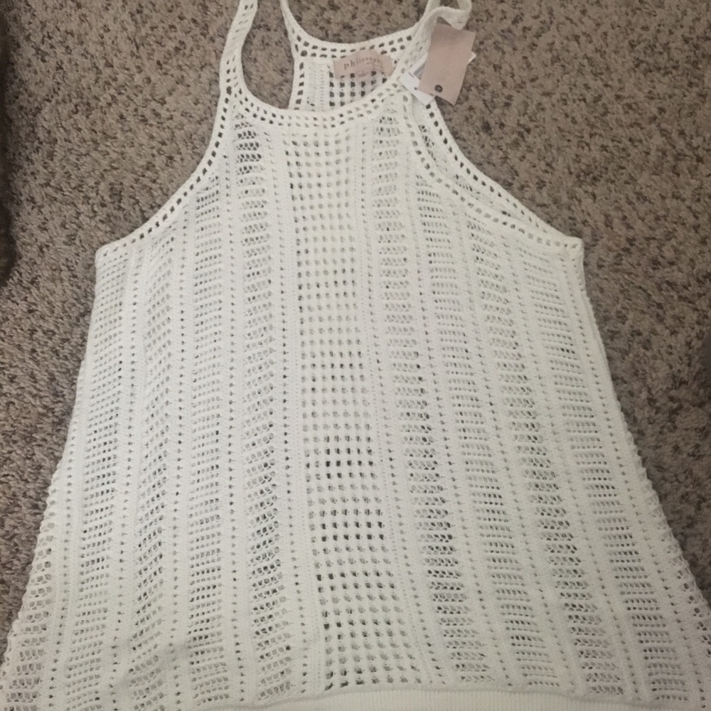White knit philosophy tank, never been worn