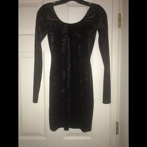 Black velvet dress from Garage