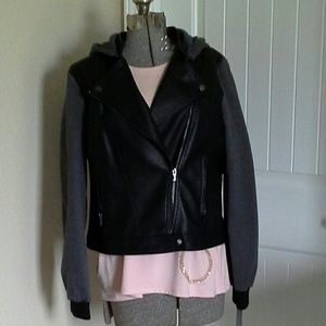 NWT Leather Black Rivet Jacket