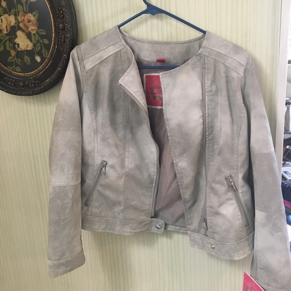 NWT bone fo leather jacket