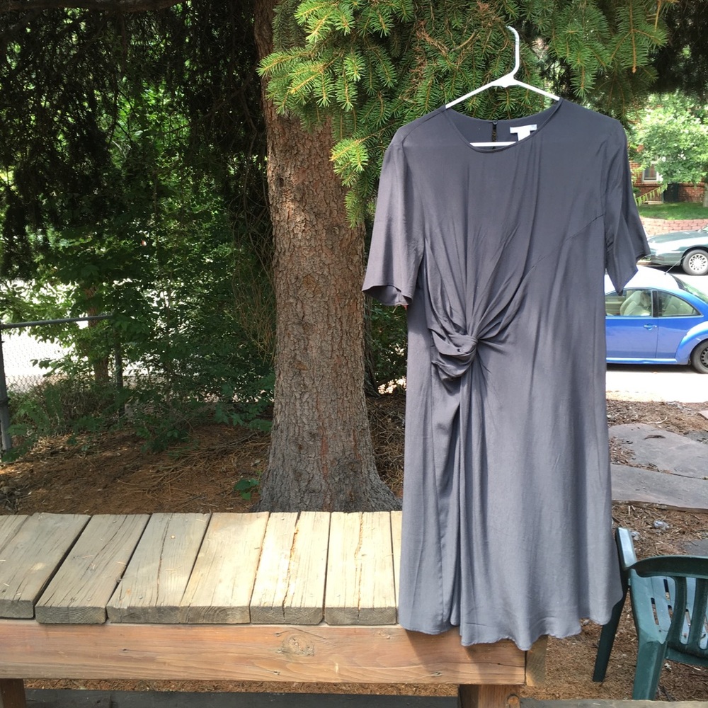Gray tie knot dress