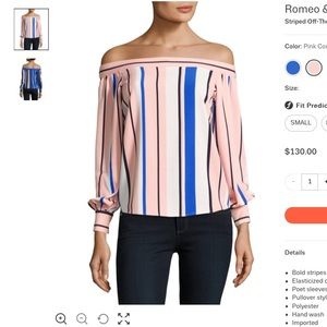 Romeo & Juliet couture off the shoulder top