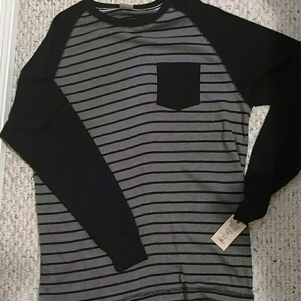 Black and grey pocket shirt