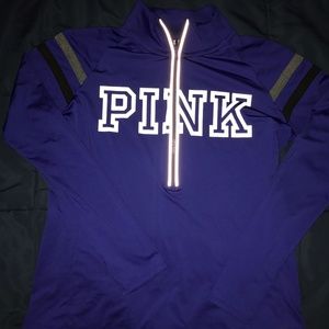 VS PINK Royal Blue Reflective Half zip - Large