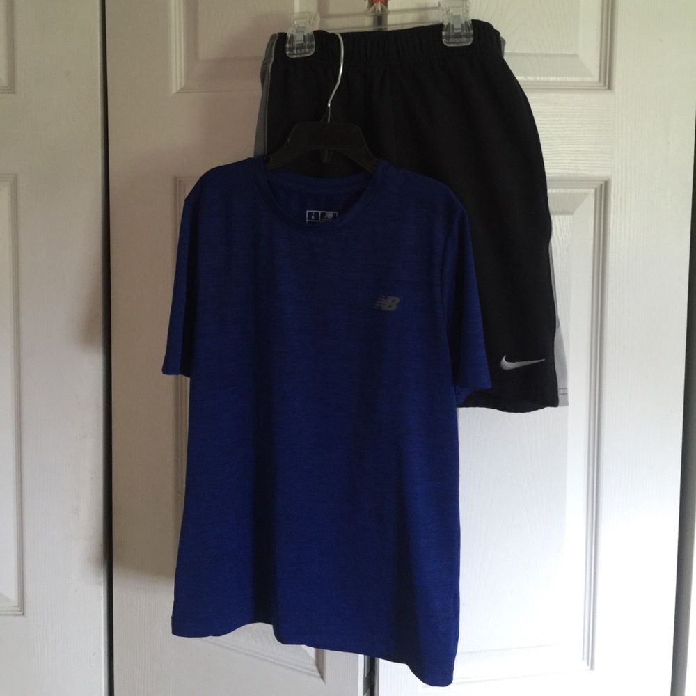 Boys New Balance Shirt & Nike Shorts Bundle