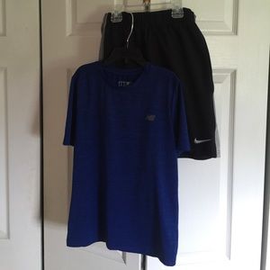 Boys New Balance Shirt & Nike Shorts Bundle