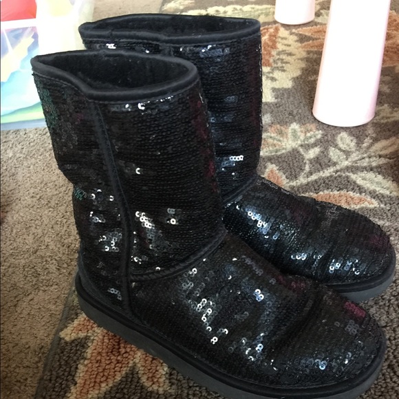 UGG Shoes - Black sequin UGG boots.