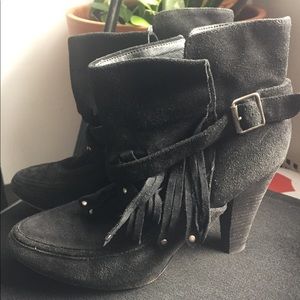 Joie Fringe Booties