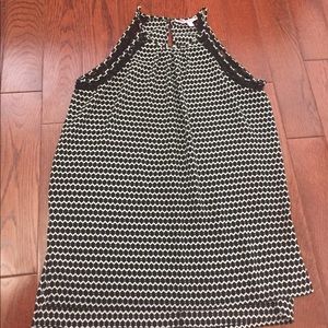 Fancy Black and White Patterned Tank Top