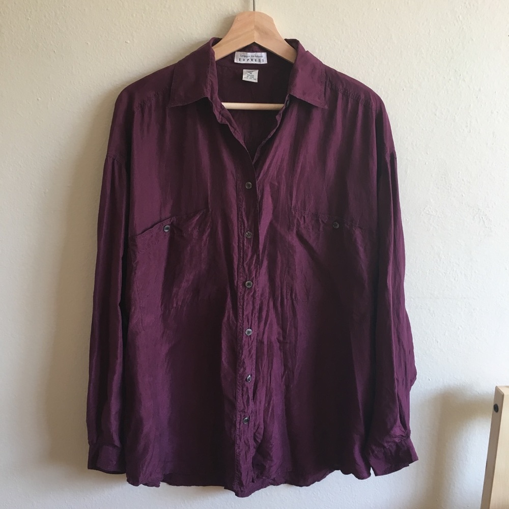 Compagnie International Express 100% silk shirt