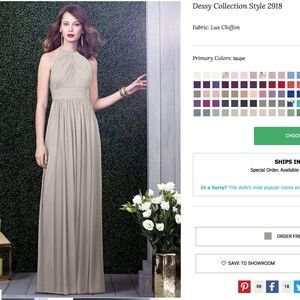 Taupe Dessy Dress Style 2918