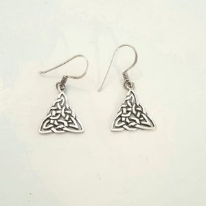 Celtic Knot Sterling Silver Dangle Earrings