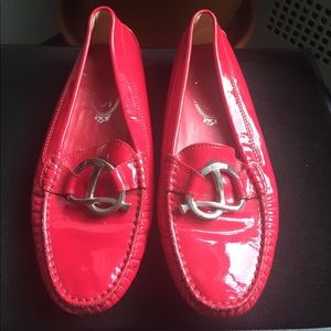 Tod's Fuchsia Pink Patent Leather Loafers