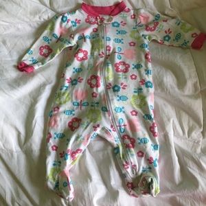 Flower footie pajama