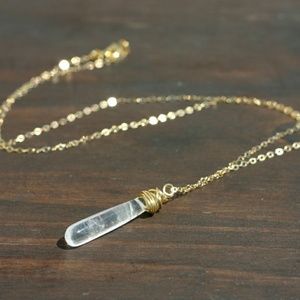 Energy Shop Clear Quartz Pendant Necklace