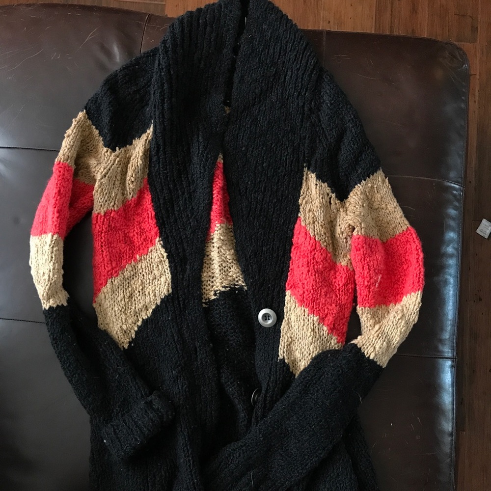 Color Block Free People cardigan Sweater