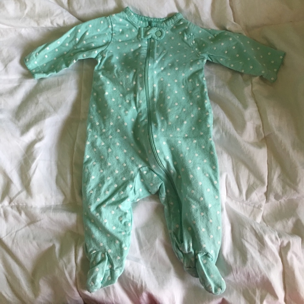 Polka dot footie pajama