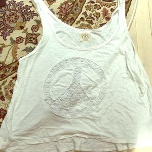 Cute peace crochet tanktop
