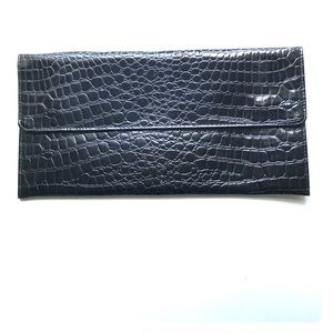 Black envelope clutch