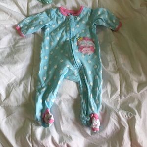 Cute owl footie pajama
