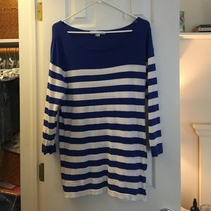 forever 21 blue and white sweater/sweater dress