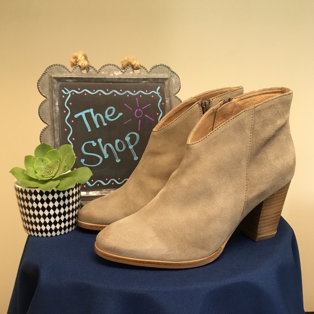 NEW: Deception Suede Sand Booties