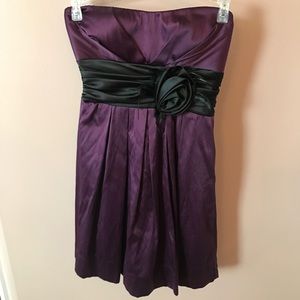 Purple, silky dress