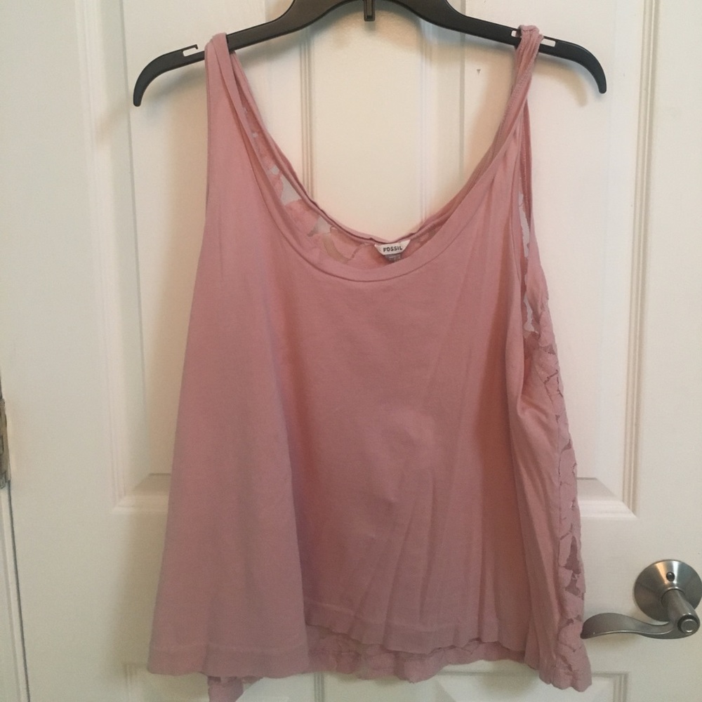 SALE!! floral pink tank! (See through)