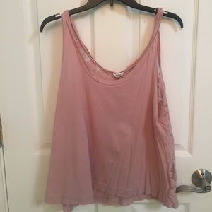 SALE!! floral pink tank! (See through)