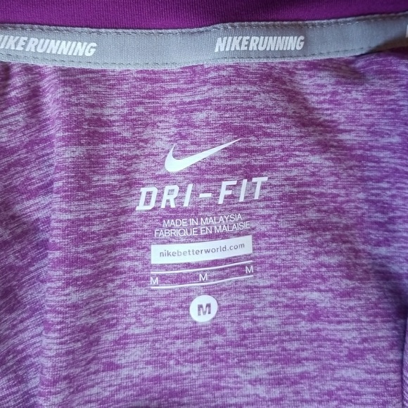 Nike dri fit 3/4 zip long sleeve running shirt - Picture 3 of 4