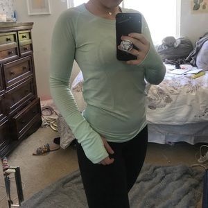 Mint green lululemon shirt