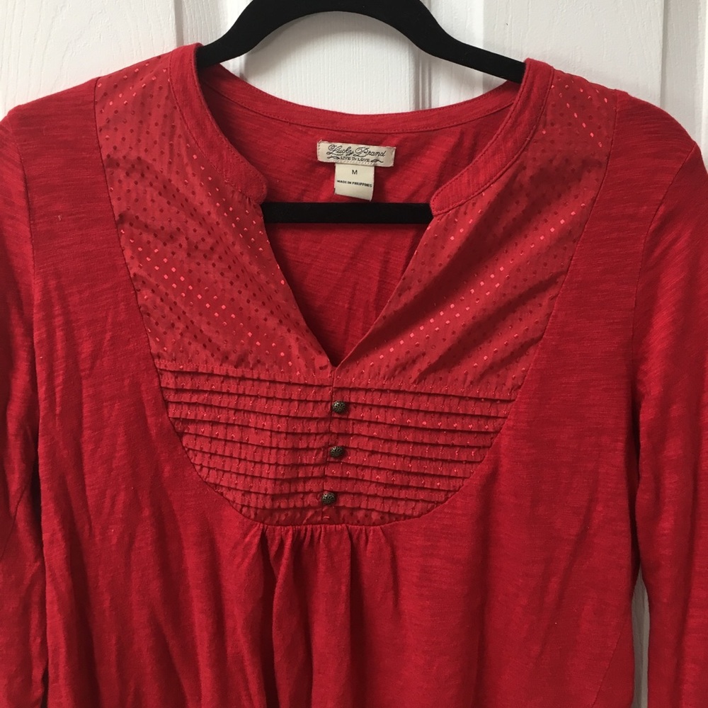 Lucky brand red top.