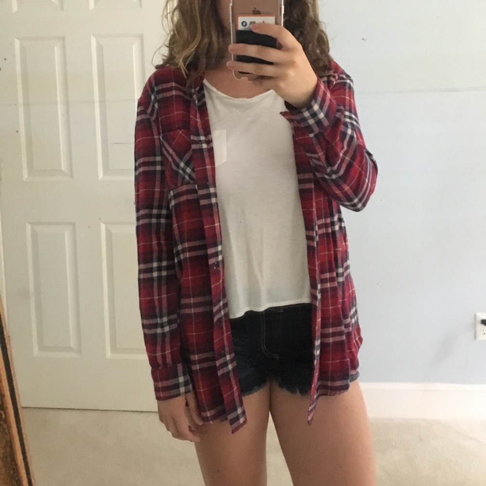 Casual and Comfortable Red Checked Flannel
