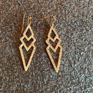 Stella & Dot Pave Spear Earrings - Rose Gold