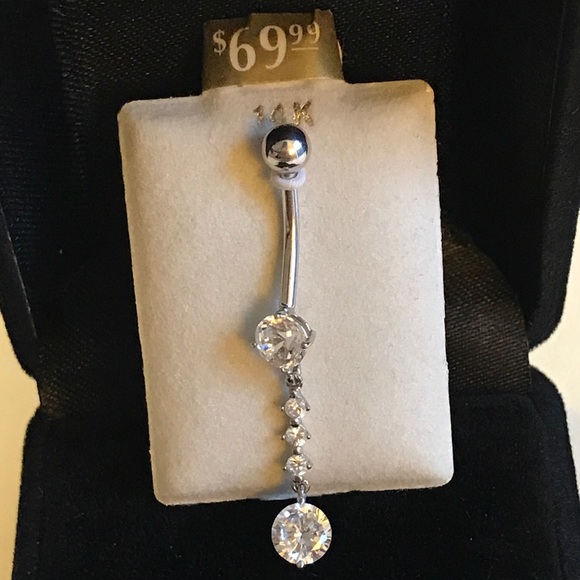 Jewelry - 14k White Gold Belly Button Ring