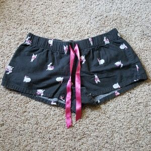 White Bunny Pajama Shorts