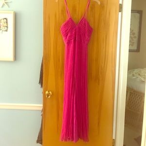 BCBG hot pink gown size 2