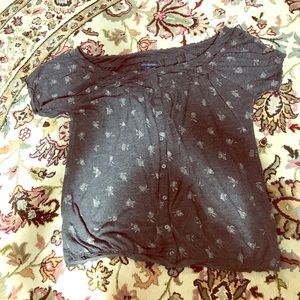 American eagle off the shoulder floral top