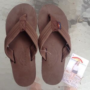Rainbow Brown Flip Flops / Sandals sz Small